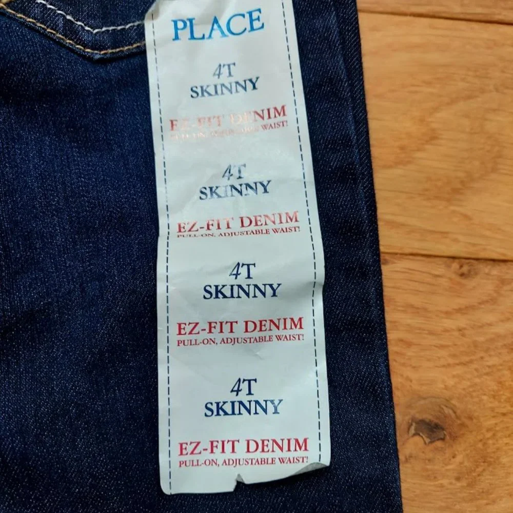 Bundle of‎ 2 Girl's Children's Place Jeans Size 4/4T New Blue Denim/Black Jeans